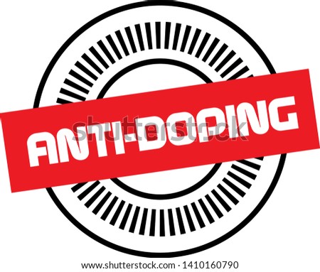 ANTI-DOPING stamp on white background