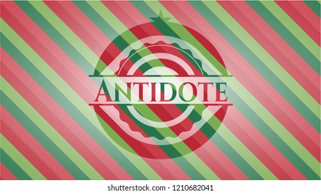 Antidote christmas emblem background.