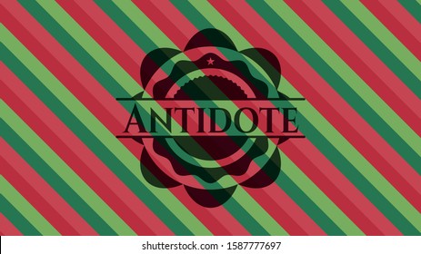 Antidote christmas style emblem. Vector Illustration. Detailed.