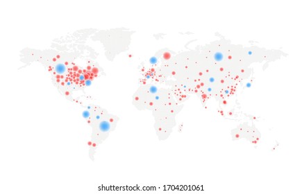 expansión de antídoto en el mapa mundial contra Covid-19, vector editable