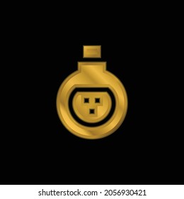 Antidote gold plated metalic icon or logo vector