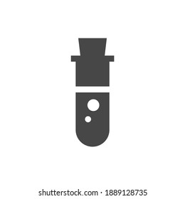 Antidote Icon Isolated on Black and White Vector Graphic