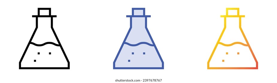 antidote icon. Linear, Blue Fill and Gradient Style Design Isolated On White Background