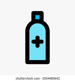 Antidote icon vector illustration in filled line style about medical, use for website mobile app presentation