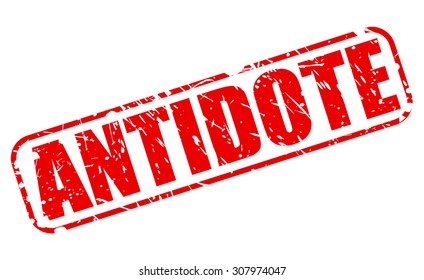 ANTIDOTE red stamp text on white