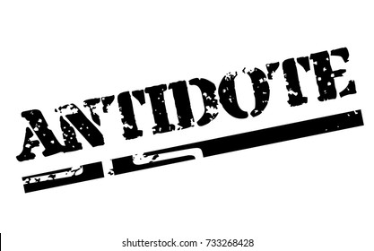 ANTIDOTE sticker. Authentic design graphic stamp. Original series.