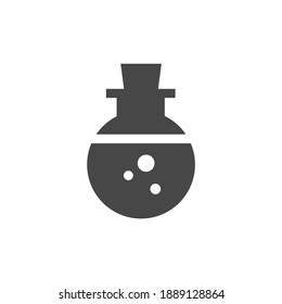 Antidote Vaccine Icon Isolated on Black and White Vector Graphic