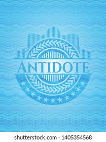 Antidote water wave representation badge. Vector Illustration. Detailed.