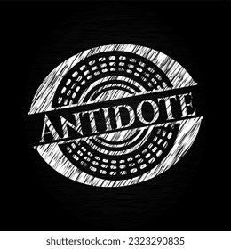 Antidote written with chalkboard texture. Vector Illustration. Detailed. 