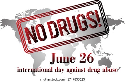 an anti-drug world day design, for banners and more