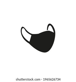 Anti-Dust Black Face Mask Template Vector For Running