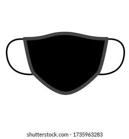 Anti-Dust Black Face Mask Vector For Running