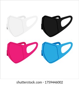 Anti-Dust color Face Mask vector for running