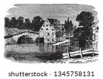 Antietam also known as the Battle of Sharpsburg particularly in the Southern United States was fought on September 17 in 1862, vintage line drawing or engraving illustration.