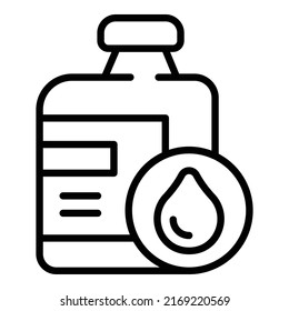 Antifreeze Bottle Icon Outline Vector. Car Engine. Water Coolant