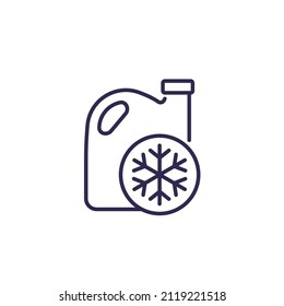 Antifreeze, Coolant Icon, Line Vector