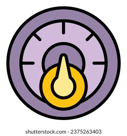 Vector de contorno de icono del tablero de mandos anticongelante. Refrigerante de agua. Color del motor de automóvil plano