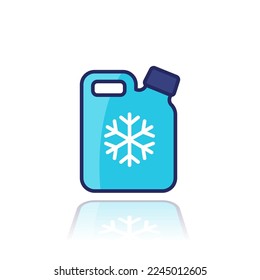 antifreeze icon with outline, vector