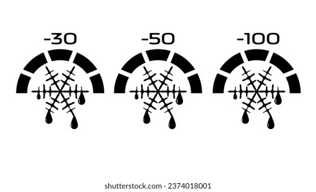 antifreeze sign showing quality, growing snowflakeб black isolated silhouette
