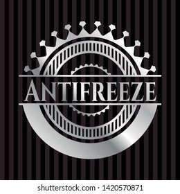 Antifreeze silver shiny badge. Vector Illustration. Mosaic.