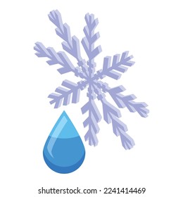 Antifreeze temperature icon isometric vector. Service engine. Tank brake