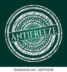 Antifreeze written on a blackboard. Vector Illustration. Detailed.