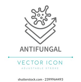 Antifungal Textile Vector Line Icon