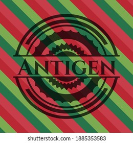 Insignia de estilo navideño antígeno. Ilustración vectorial. Detallado. 