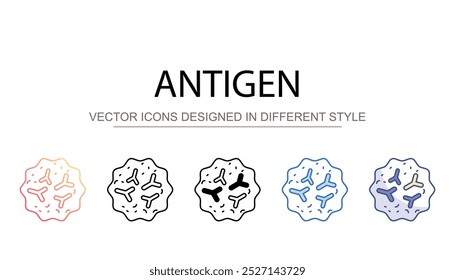 Design de ícone de antígeno com ilustração de estoque de fundo branco