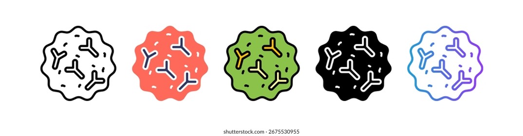 Ilustração de vetor múltiplo do ícone de antígeno