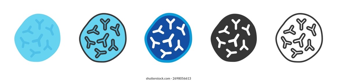 Antigen-Icon-Set Multi-Stil verschiedene Sammlung