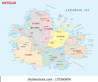 Antigua Administrative Map