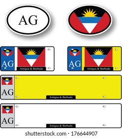 antigua and barbuda auto set against white background, abstract vector art illustration, image contains transparency