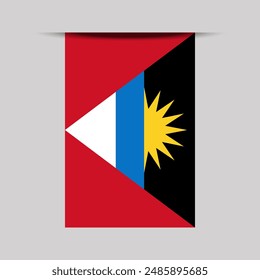 Antigua and Barbuda Banner Flag Vector Illustration