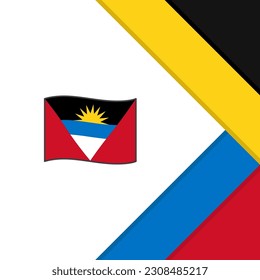 Antigua And Barbuda Flag Abstract Background Design Template. Antigua And Barbuda Independence Day Banner Social Media Post. Antigua And Barbuda Cartoon