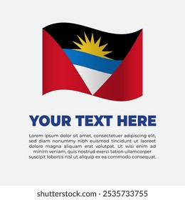 Antigua and Barbuda Flag Banner Background Template