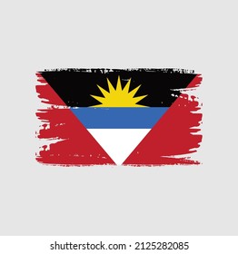 Antigua und Barbuda Fahnenstrahl. Nationalflagge