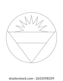 Antigua and Barbuda flag coloring page for kids