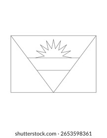 Antigua and Barbuda flag coloring page for kids