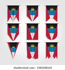 Antigua and Barbuda Flag in Different shapes, Flag of Antigua and Barbuda in Various Shapes