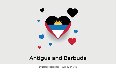 Antigua und Barbuda Fahne prägen das Land Symbol Vektorgrafik