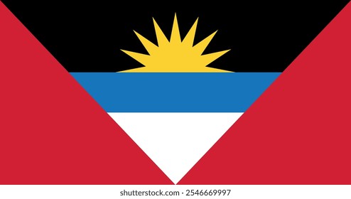 Antigua e Barbuda Bandeira Ilustração Premium Qualidade 300DPI Alta Resolução