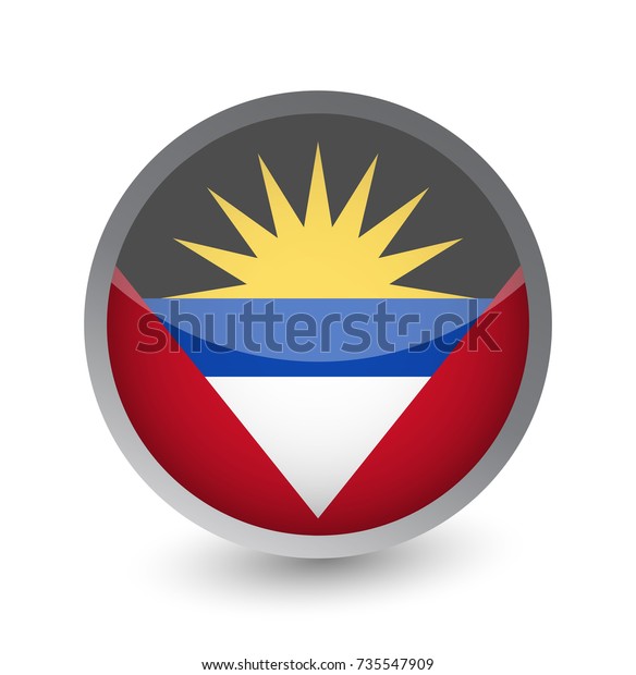 Download Antigua Barbuda Flag Round Glossy Icon Stock Vector ...