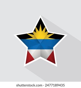 Antigua and Barbuda Flag Star Shape Icon