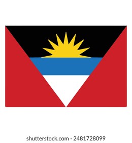 Antigua and Barbuda Flag Vector Design, Eps file 