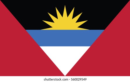 Antigua and Barbuda Flag. Vector Format