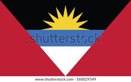 Antigua and Barbuda Flag. Vector Format