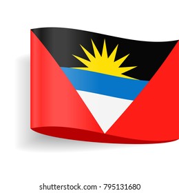 Antigua and Barbuda Flag Vector Icon - Illustration