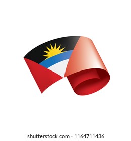 Antigua and Barbuda flag, vector illustration on a white background