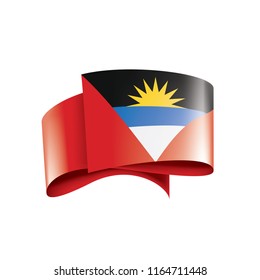 Antigua and Barbuda flag, vector illustration on a white background